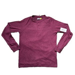 Rumi + Ryder The Classic Long Sleeve Super Soft Henley Raglan Size L (12-14) NWT